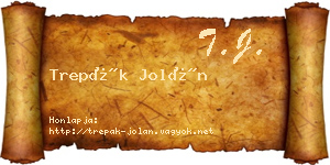Trepák Jolán névjegykártya